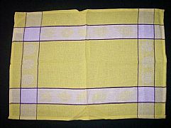 JACQUARD-COTTON-TEA-TOWEL-SEA-SHELL-YELLOW-DESIGNER-CLASS-BARGAIN-NEW-MODERN